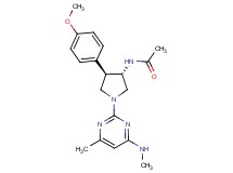 N-{(3S*,4R*)-4-(4-methoxyphenyl)-1-[4-methyl-6-(methylamino)-2-pyrimidinyl]-3-pyrrolidinyl}acetamide