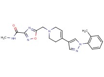 N-methyl-5-{[4-[1-(2-methylphenyl)-1H-pyrazol-4-yl]-3,6-dihydropyridin-1(2H)-yl]methyl}-1,2,4-oxadiazole-3-carboxamide