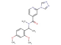 N-[1-(2,4-dimethoxyphenyl)ethyl]-N-methyl-2-(4H-1,2,4-triazol-4-yl)isonicotinamide