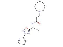 3-azocan-1-yl-N-[1-(3-pyridin-2-yl-1,2,4-oxadiazol-5-yl)ethyl]propanamide