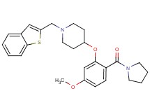 1-(1-benzothien-2-ylmethyl)-4-[5-methoxy-2-(1-pyrrolidinylcarbonyl)phenoxy]piperidine