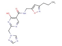 4-hydroxy-N-[(3-propylisoxazol-5-yl)methyl]-2-(1H-1,2,4-triazol-1-ylmethyl)pyrimidine-5-carboxamide
