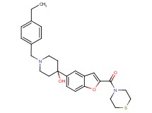 1-(4-ethylbenzyl)-4-[2-(4-thiomorpholinylcarbonyl)-1-benzofuran-5-yl]-4-piperidinol