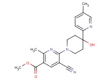 methyl 5-cyano-6-[4-hydroxy-4-(5-methylpyridin-2-yl)piperidin-1-yl]-2-methylnicotinate