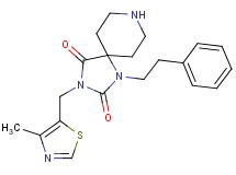 3-[(4-methyl-1,3-thiazol-5-yl)methyl]-1-(2-phenylethyl)-1,3,8-triazaspiro[4.5]decane-2,4-dione hydrochloride