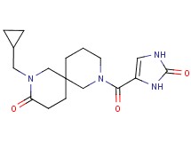 2-(cyclopropylmethyl)-8-[(2-oxo-2,3-dihydro-1H-imidazol-4-yl)carbonyl]-2,8-diazaspiro[5.5]undecan-3-one