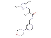 3-(3,5-dimethyl-1H-1,2,4-triazol-1-yl)-2-methyl-N-{[6-(4-morpholinyl)-4-pyrimidinyl]methyl}propanamide