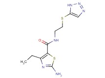 2-amino-4-ethyl-N-[2-(1H-1,2,3-triazol-5-ylthio)ethyl]-1,3-thiazole-5-carboxamide