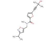 5-(3-hydroxy-3-methylbut-1-yn-1-yl)-N-[(3-isopropylisoxazol-5-yl)methyl]-N-methyl-2-furamide