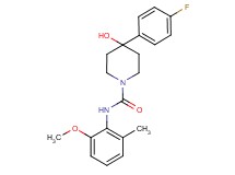 4-(4-fluorophenyl)-4-hydroxy-N-(2-methoxy-6-methylphenyl)piperidine-1-carboxamide
