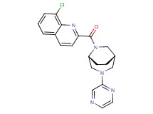 8-chloro-2-{[(1S*,5R*)-3-(2-pyrazinyl)-3,6-diazabicyclo[3.2.2]non-6-yl]carbonyl}quinoline