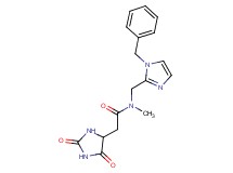 N-[(1-benzyl-1H-imidazol-2-yl)methyl]-2-(2,5-dioxoimidazolidin-4-yl)-N-methylacetamide