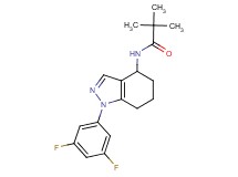 N-[1-(3,5-difluorophenyl)-4,5,6,7-tetrahydro-1H-indazol-4-yl]-2,2-dimethylpropanamide