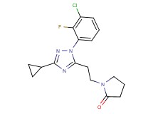 1-{2-[1-(3-chloro-2-fluorophenyl)-3-cyclopropyl-1H-1,2,4-triazol-5-yl]ethyl}pyrrolidin-2-one