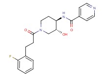 N-{(3R*,4R*)-1-[3-(2-fluorophenyl)propanoyl]-3-hydroxypiperidin-4-yl}isonicotinamide