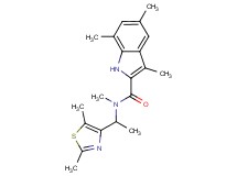 N-[1-(2,5-dimethyl-1,3-thiazol-4-yl)ethyl]-N,3,5,7-tetramethyl-1H-indole-2-carboxamide
