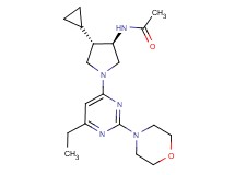 N-{rel-(3R,4S)-4-cyclopropyl-1-[6-ethyl-2-(4-morpholinyl)-4-pyrimidinyl]-3-pyrrolidinyl}acetamide hydrochloride