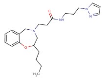 3-(2-butyl-2,3-dihydro-1,4-benzoxazepin-4(5H)-yl)-N-[3-(1H-pyrazol-1-yl)propyl]propanamide