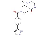 1-methyl-9-[4-(1H-pyrazol-5-yl)benzoyl]-1,4,9-triazaspiro[5.5]undecan-5-one
