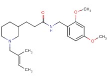 N-(2,4-dimethoxybenzyl)-3-{1-[(2E)-2-methyl-2-buten-1-yl]-3-piperidinyl}propanamide