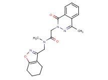 N-methyl-2-(4-methyl-1-oxo-2(1H)-phthalazinyl)-N-(4,5,6,7-tetrahydro-1,2-benzisoxazol-3-ylmethyl)acetamide
