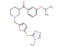 (3-isopropoxyphenyl)[1-({5-[(4-methyl-4H-1,2,4-triazol-3-yl)thio]-2-furyl}methyl)-3-piperidinyl]methanone