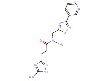3-(5-amino-1H-1,2,4-triazol-3-yl)-N-methyl-N-{[3-(3-pyridinyl)-1,2,4-oxadiazol-5-yl]methyl}propanamide