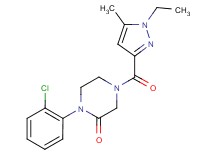 1-(2-chlorophenyl)-4-[(1-ethyl-5-methyl-1H-pyrazol-3-yl)carbonyl]-2-piperazinone