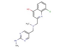 8-chloro-2-[(methyl{[2-(methylamino)pyrimidin-5-yl]methyl}amino)methyl]quinolin-4-ol
