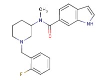 N-[1-(2-fluorobenzyl)-3-piperidinyl]-N-methyl-1H-indole-6-carboxamide