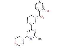 2-({3-[2-methyl-6-(4-morpholinyl)-4-pyrimidinyl]-1-piperidinyl}carbonyl)phenol