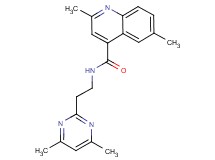N-[2-(4,6-dimethyl-2-pyrimidinyl)ethyl]-2,6-dimethyl-4-quinolinecarboxamide