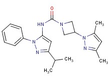 3-(3,5-dimethyl-1H-pyrazol-1-yl)-N-(3-isopropyl-1-phenyl-1H-pyrazol-5-yl)azetidine-1-carboxamide