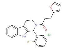 1-(2-chloro-6-fluorophenyl)-2-[3-(2-furyl)propanoyl]-2,3,4,9-tetrahydro-1H-beta-carboline