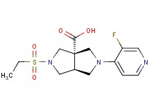 (3aS*,6aS*)-2-(ethylsulfonyl)-5-(3-fluoro-4-pyridinyl)hexahydropyrrolo[3,4-c]pyrrole-3a(1H)-carboxylic acid