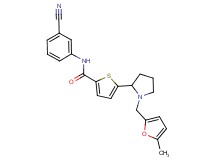 N-(3-cyanophenyl)-5-{1-[(5-methyl-2-furyl)methyl]-2-pyrrolidinyl}-2-thiophenecarboxamide