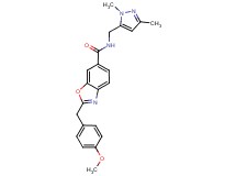 N-[(1,3-dimethyl-1H-pyrazol-5-yl)methyl]-2-(4-methoxybenzyl)-1,3-benzoxazole-6-carboxamide