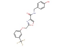 N-(4-hydroxybenzyl)-2-{[3-(trifluoromethyl)phenoxy]methyl}-1,3-oxazole-4-carboxamide