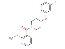 3-{[4-(3-fluorophenoxy)-1-piperidinyl]carbonyl}-2-(methylthio)pyridine