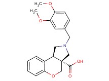 (3aR*,9bR*)-2-(3,4-dimethoxybenzyl)-1,2,3,9b-tetrahydrochromeno[3,4-c]pyrrole-3a(4H)-carboxylic acid