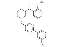 (1-{[2-(3-methylphenyl)-5-pyrimidinyl]methyl}-3-piperidinyl)[2-(methylthio)phenyl]methanone