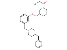 3-({3-[(4-benzyl-1-piperidinyl)methyl]phenoxy}methyl)-1-propionylpiperidine