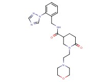 1-[2-(4-morpholinyl)ethyl]-6-oxo-N-[2-(1H-1,2,4-triazol-1-yl)benzyl]-3-piperidinecarboxamide