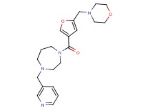 1-[5-(4-morpholinylmethyl)-3-furoyl]-4-(3-pyridinylmethyl)-1,4-diazepane