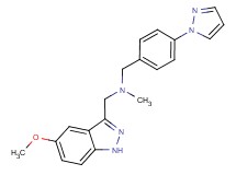 1-(5-methoxy-1H-indazol-3-yl)-N-methyl-N-[4-(1H-pyrazol-1-yl)benzyl]methanamine