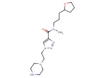 N-methyl-1-(2-piperazin-1-ylethyl)-N-[3-(tetrahydrofuran-2-yl)propyl]-1H-1,2,3-triazole-4-carboxamide