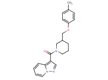 3-({3-[(4-methylphenoxy)methyl]-1-piperidinyl}carbonyl)pyrazolo[1,5-a]pyridine
