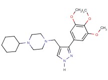 1-cyclohexyl-4-{[3-(3,4,5-trimethoxyphenyl)-1H-pyrazol-4-yl]methyl}piperazine