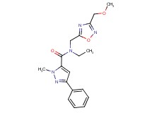 N-ethyl-N-{[3-(methoxymethyl)-1,2,4-oxadiazol-5-yl]methyl}-1-methyl-3-phenyl-1H-pyrazole-5-carboxamide
