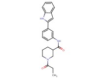 N-[3-(1H-indol-2-yl)phenyl]-1-propionyl-3-piperidinecarboxamide